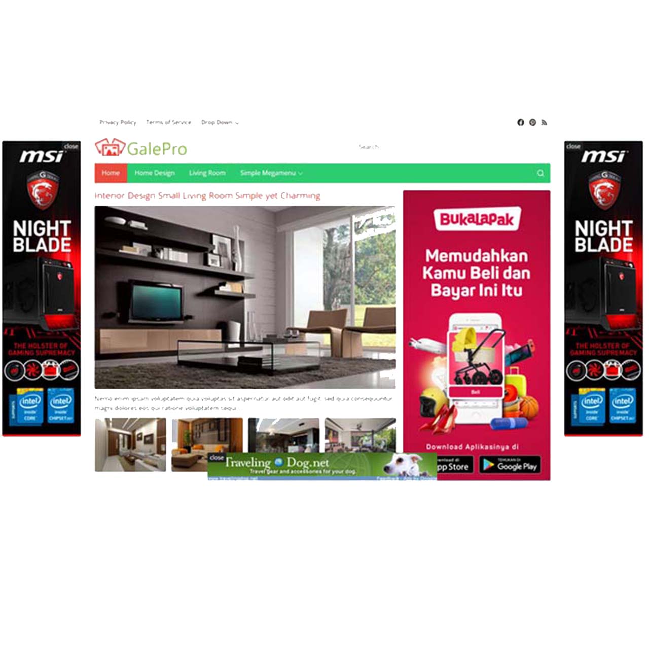 Galepro WordPress Theme (Tema WordPress untuk Blog Wallpaper), License Original (Lifetime License/ Selamanya)